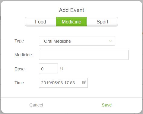 Add Medicine Event