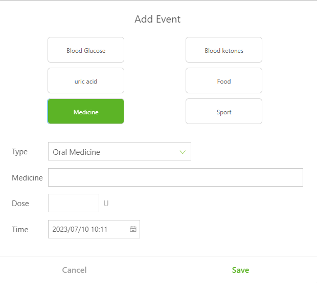 Add Medicine Event